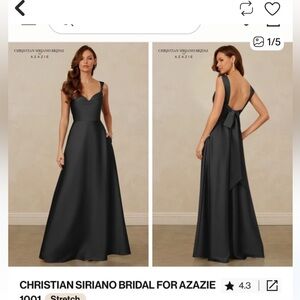 Azazie Black Satin Dress